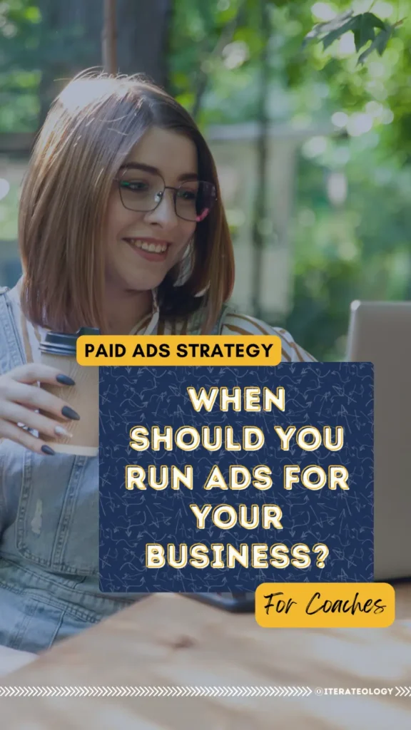 A business coach is going over her analytics to figure out what her paid ads strategy is going to be for the next month based on her business goals and how her marketing ecosystem is currently performing.